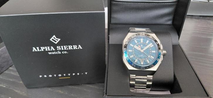 Horloge Alpha Sierra PrototypeY No.1, Handtassen en Accessoires, Horloges | Heren, Nieuw, Polshorloge, Overige merken, Zilver