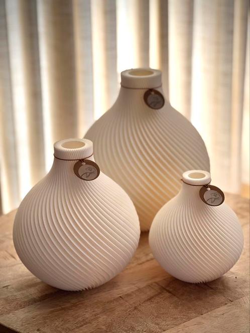 3D geprinte decoratieve vaas, Maison & Meubles, Accessoires pour la Maison | Vases, Neuf, Blanc, Moins de 50 cm, Synthétique, Enlèvement ou Envoi