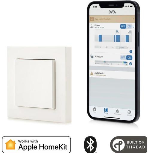 EVE Light Switch - Connected Wall Switch with Apple HomeKit, Doe-het-zelf en Bouw, Elektriciteit en Kabels, Nieuw, Schakelaar