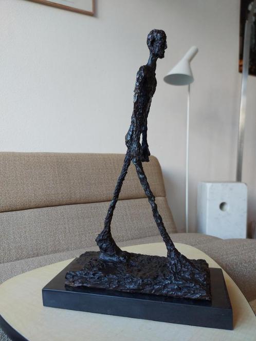 Bronzen Beeld Lopende Man L' Homme qui Marche Giacometti, Antiquités & Art, Art | Sculptures & Bois, Enlèvement ou Envoi