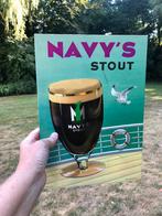 Reclamebord Navy’s Stout - 1957, Ophalen of Verzenden, Gebruikt, Reclamebord