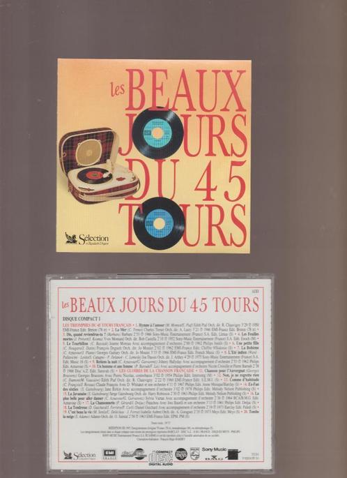 LES BEAUX JOURS DU 45 TOURS, CD & DVD, CD | Compilations, Utilisé, Pop, Enlèvement ou Envoi