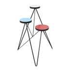 Vintage Plantentafel Planten Standaard Ronde Formica Design, Ophalen, Huis en Inrichting