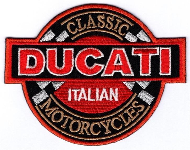 Ducati Classic Motorcycles stoffen opstrijk patch embleem #1, Motoren, Accessoires | Overige, Nieuw, Verzenden