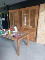 Vitrine kast in teak, Huis en Inrichting, Kasten | Vitrinekasten, 200 cm of meer, Teakhout, 50 tot 75 cm, Zo goed als nieuw