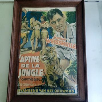 AFFICHE ORIGINALE DU FILM "LE PRISONNIER DE LA JUNGLE", Rectangulaire vertical, Avec cadre, A1 jusqu'à A3, Comme neuf