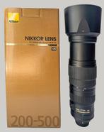Nikon NIKKOR LENS AF-S 200-500mm f/5.6E ED VR IF 95mm, Telelens, Zo goed als nieuw, Zoom, Ophalen