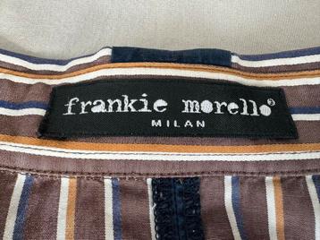 Chemise d'été exclusive Frankie Morello en parfait état, Tour de cou 43/44 (XL), Comme neuf, Brun, Frankie Morello