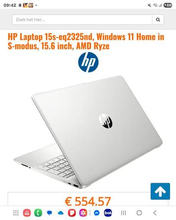 Notebook hp weinig gebruikt  beschikbaar voor biedingen