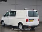 Volkswagen Transporter 110pk Dubbel Cabine L2H1 Trekhaak Air, Auto's, Stof, Gebruikt, Euro 6, 4 cilinders