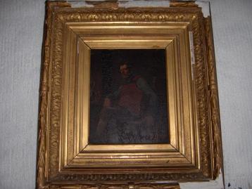 OUD SCHILDERIJ ANTIEK ZIE FOTO'S  *** BROUWERS GAST  beschikbaar voor biedingen