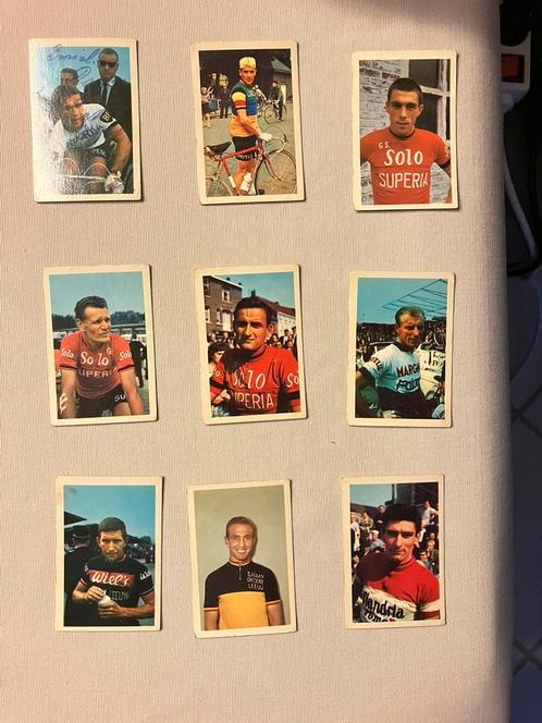 9 kaarten wielrenners Walter Godefroot Patrick Sercu, Verzamelen, Foto's en Prenten, Gebruikt, Ophalen of Verzenden
