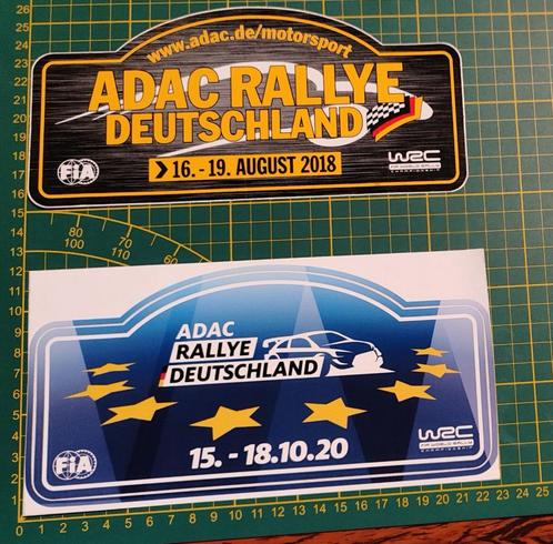 Lot 2x stickers ADAC WRC Rallye Deutschland 2018 & 2020, Collections, Autocollants, Enlèvement ou Envoi