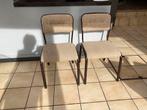 Deux chaises tissus et métal. Année 80, Utilisé, Deux, Métal