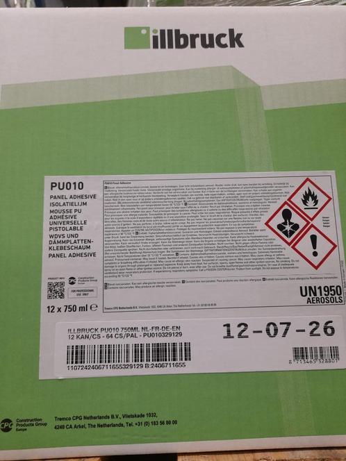 PU010 PU020 isolatie lijmschuim Illbruck isolatiemateriaal, Doe-het-zelf en Bouw, Isolatie en Afdichting, Nieuw, Ophalen of Verzenden