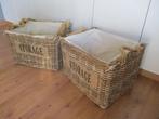 grote rieten manden storage , wasmand houtmand speelgoed, Huis en Inrichting, Woonaccessoires | Schalen en Manden, Gebruikt, Mand
