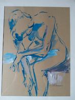 Origineel schilderij. Ingelijst en gesigneerd: 57 x 47 cm, Ophalen