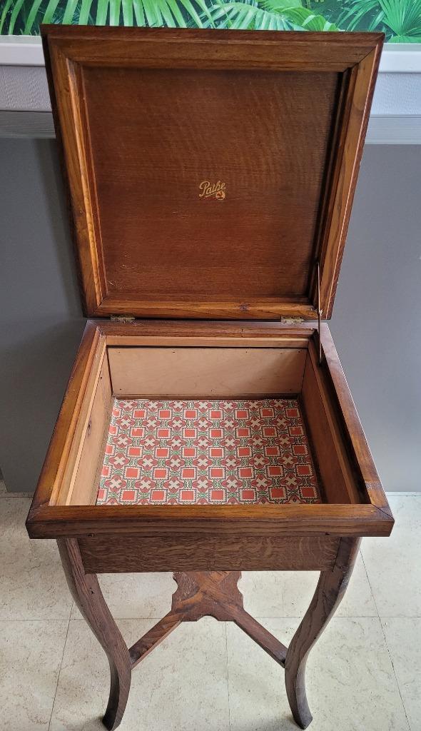 Pathé platenspelertafeltje, Antiek en Kunst, Antiek | Meubels | Tafels, Ophalen