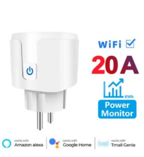 WiFi Slimme Stekker Smart Plug 20A met Spanningsmonitor  EIG, Muziek en Instrumenten, Kabels en Stekkers, Nieuw, Ophalen of Verzenden