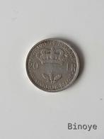 Belgique 1935 – 20F argent Léopold III – type B – TTB - posA, Postzegels en Munten, Ophalen of Verzenden, Zilver, Zilver