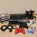 PlayStation 3 met spellen en accessoires, Games en Spelcomputers, Phat, Met 2 controllers, Gebruikt, Met games