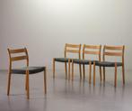 4 Vintage Niels Otto Moller Eetkamerstoelen Model 84, 1960s, Ophalen, Hout, Gebruikt, Overige kleuren