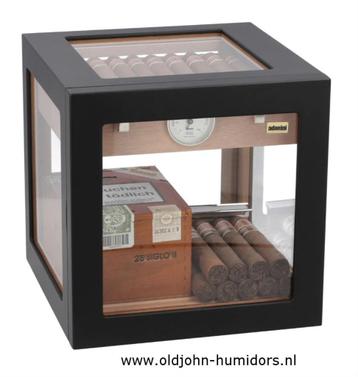 H182B ADORINI HUMIDOR KABINET CUBE DELUXE ZWART 100 SIGAREN beschikbaar voor biedingen