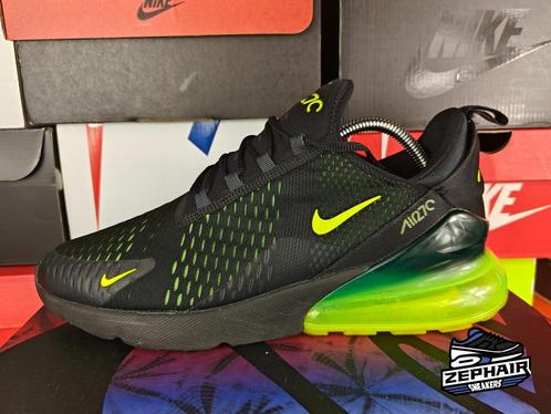 Nike Air Max 270 'Black/Volt' EU44,5 2018, Kleding | Heren, Schoenen, Gedragen, Sneakers, Zwart, Ophalen of Verzenden