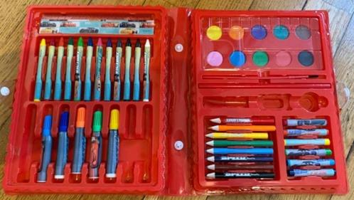 Cars kleurkoffer - 51 stuks - Disney Pixar, Kinderen en Baby's, Speelgoed |Speelgoedvoertuigen, Zo goed als nieuw, Ophalen of Verzenden