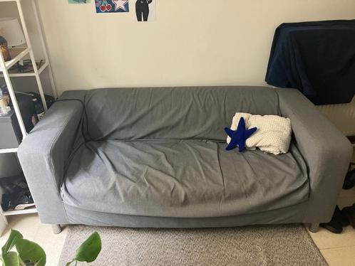 Zetel Ikea grijs, Huis en Inrichting, Zetels | Zetels en Chaises Longues, Gebruikt, Tweepersoons, 150 tot 200 cm, Minder dan 75 cm