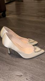 Talons de mariée blancs avec cœur argenté, Enlèvement, Comme neuf, Blanc