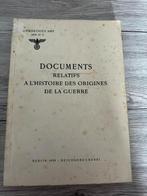 (1940 ORIGINAL) Documents relatifs à l’histoire des origines, Utilisé, Enlèvement ou Envoi