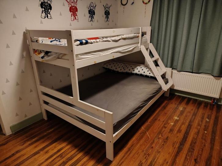 Hoogslaper 3 personen, Huis en Inrichting, Slaapkamer | Stapelbedden en Hoogslapers, Zo goed als nieuw, Hoogslaper, Twijfelaar