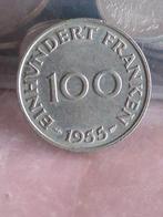 DUITSLAND SAARLAND 100 FRANKEN 100 FRANKEN 1955, Postzegels en Munten, Ophalen of Verzenden, Duitsland