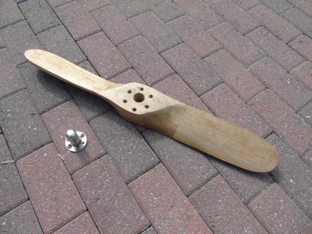 hélice d avion en bois naturel moyeu en inox, Maison & Meubles, Accessoires pour la Maison | Décorations murale, Neuf, Enlèvement ou Envoi