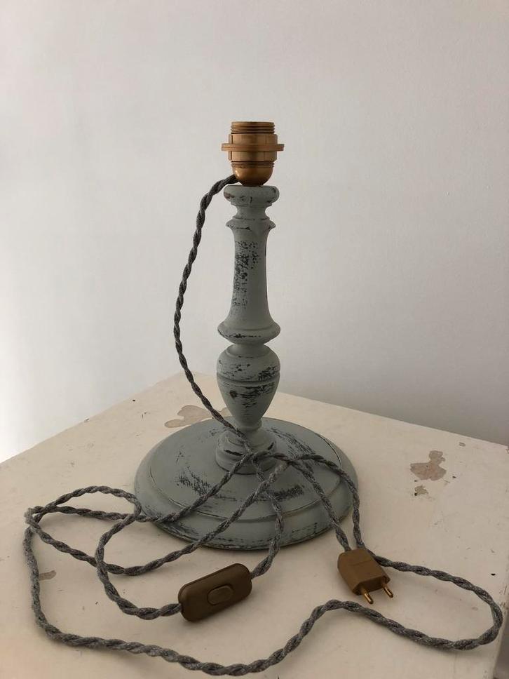 ANTIEKE LAMPENVOET HOUT LAMP TAFELLAMP, Antiek en Kunst, Antiek | Verlichting, Ophalen of Verzenden