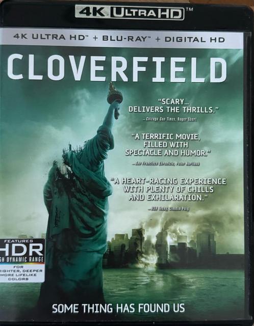 Cloverfield (4K Blu-ray, US-uitgave), CD & DVD, Blu-ray, Comme neuf, Thrillers et Policier, Enlèvement ou Envoi