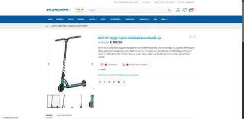 MGP VX Origin Team Nickeled Blue Stuntstep, Fietsen en Brommers, Steps, Gebruikt, Overige typen, Ophalen