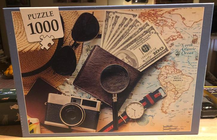Time to travel - Kwaliteitspuzzel - volledig - 1000 stuks, Hobby en Vrije tijd, Denksport en Puzzels, Zo goed als nieuw, Legpuzzel
