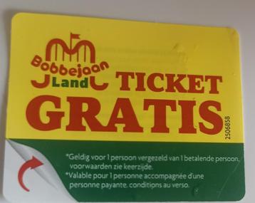 Bobbejaanland 1 ticket gratis  bij aankoop van 1 betalend, Tickets en Kaartjes, Eén persoon, Kortingskaart