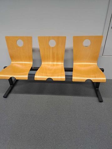 Banc 3 places chaisse Metal et bois 160cm