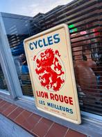 Panneau d'affichage ancien Cycles Lion Rouge, Enlèvement, Utilisé, Panneau publicitaire