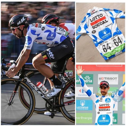 GEZOCHT Thomas De Gendt Bollentrui Vuelta 2018 Lotto, Fietsen en Brommers, Fietsaccessoires | Fietskleding, Gebruikt, Heren, Bovenkleding