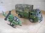 Vrachtwagen + helikopter - soldaten - figuren (speelgoed), Ophalen of Verzenden