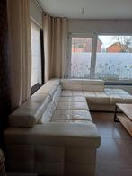 SALON: Zeer ruime lederen zithoek, Ophalen, Gebruikt, Leer