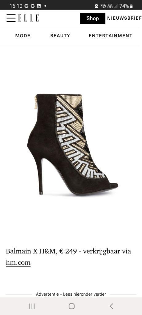 Balmain h& m peeptoes maat 41 3de prijsdaling, Kleding | Dames, Schoenen, Nieuw, Schoenen met hoge hakken, Zwart, Ophalen of Verzenden