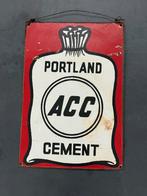 Oud emaille reclame bord ACC Portland Cement, Verzamelen, Ophalen, Gebruikt, Reclamebord