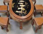 Lage Chinese tafel met 6 krukjes, Antiek en Kunst, Ophalen