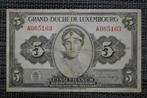 Bankbiljet 5 Frank Luxemburg 1944, Postzegels en Munten, Bankbiljetten | Europa | Niet-Eurobiljetten, Ophalen of Verzenden, Overige landen