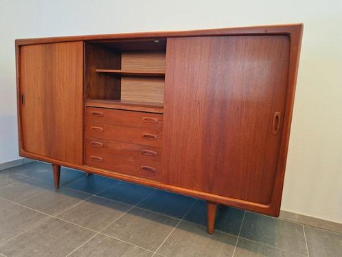 Vintage highboard HP Hansen Denmark midcentury, Maison & Meubles, Armoires | Buffets, Comme neuf, Teck, Enlèvement ou Envoi